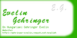 evelin gehringer business card